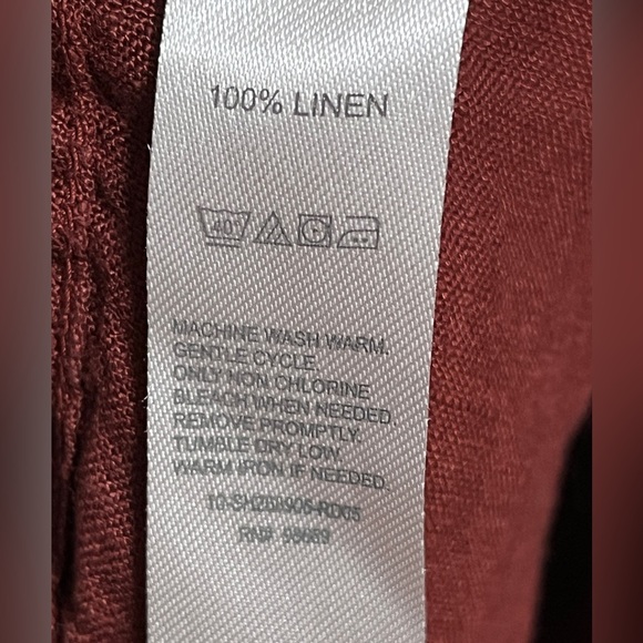 Todd Snyder Rust Red Linen Shirt – Size M - Picture 7 of 9